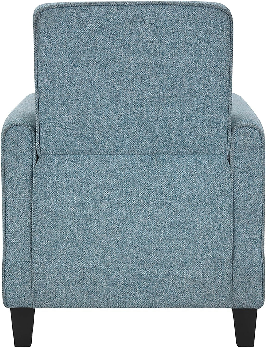 24/7 Shop at Home Mulvane Modern Recliner Chair with Push Back & Foot Rest, Single Couch with Fabric Upholstered & Plastic Legs, Sofa Reclinable Individual for Bedroom, Living Room, Home Office, Blue