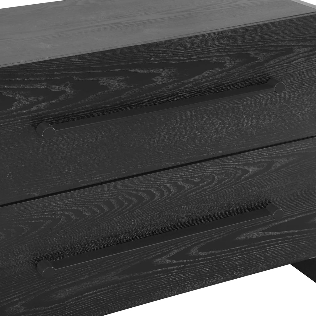 Christopher Knight Home Rulor Modern Sideboard Buffet Cabinet, Wooden Storage Cabinet Organizer, Living Room TV Stand Entertainment Center, Narrow Console Table, Black
