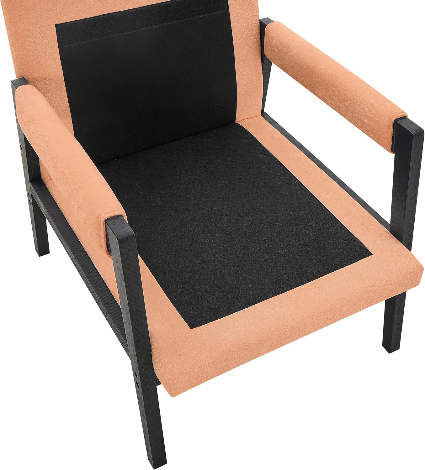 Roundhill Furniture Kelly Mid-Century Modern Chenille Upholstered Accent Armchair, Orange