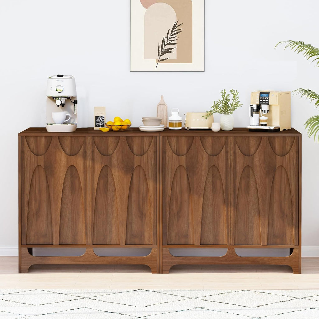 Bifins Sideboard Buffet Cabinet with Storage, 31.5' Mid Century Modern Storage Cabinet with Adjustable Shelf and 2 Doors for Dining Room, Living Room,Entry