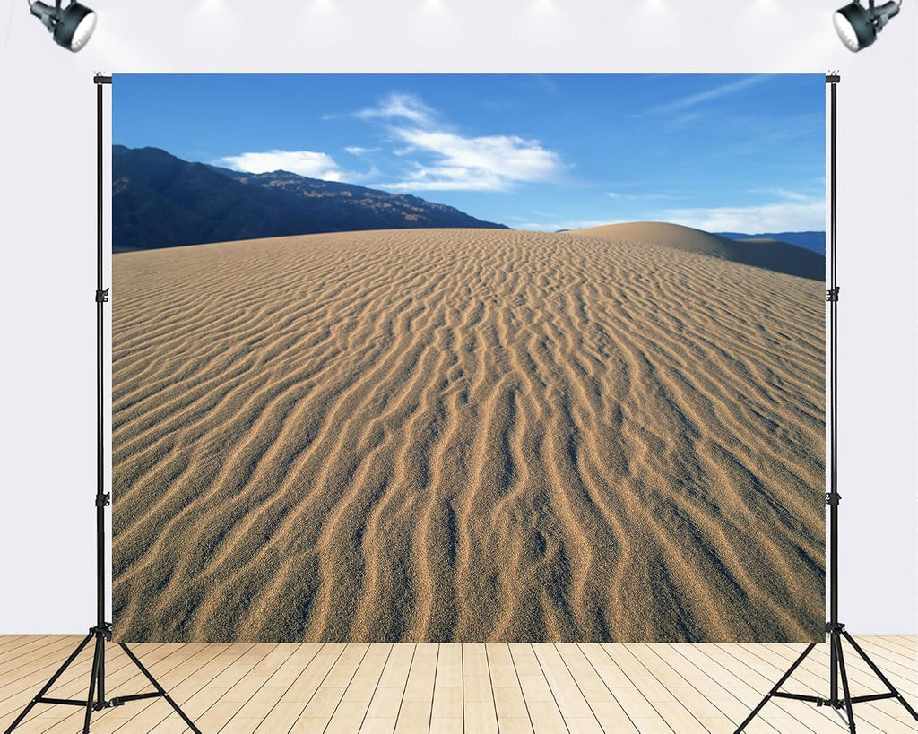 Trykid 20x10ft Desert Sand Dunes Backdrop Western Wild West Mountain Landscape Photo Background for Camping Party Decoration Video Recording Tapestry Photo Studio Prop Fabric