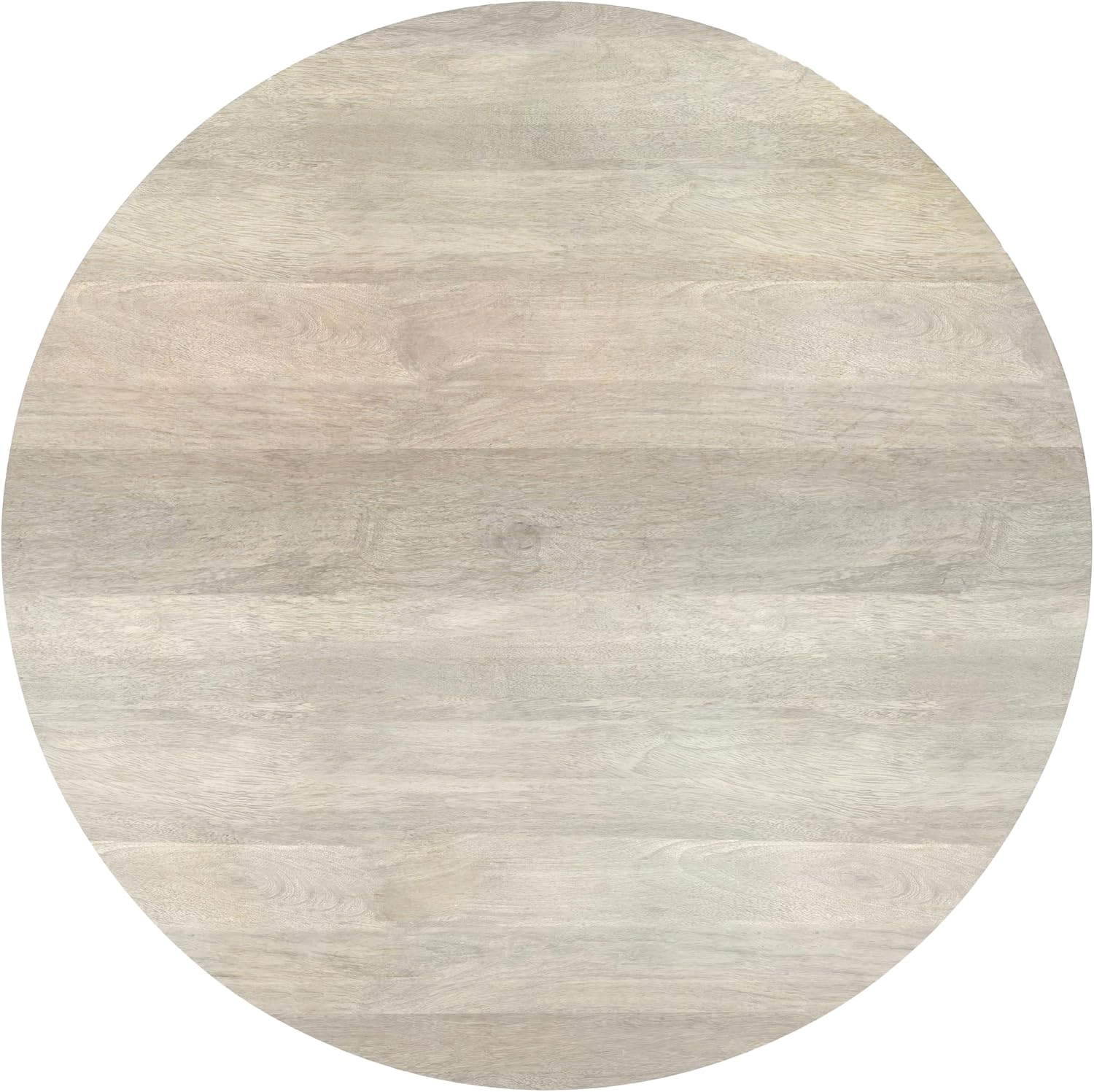 SIMPLIHOME Millbury Drum Coffee Table - 36 inch Wide Solid Mango Wood Round Living Room Table in White Wash, Contemporary Cocktail Table for Family Room or Lounge with Large Surface, Assembled