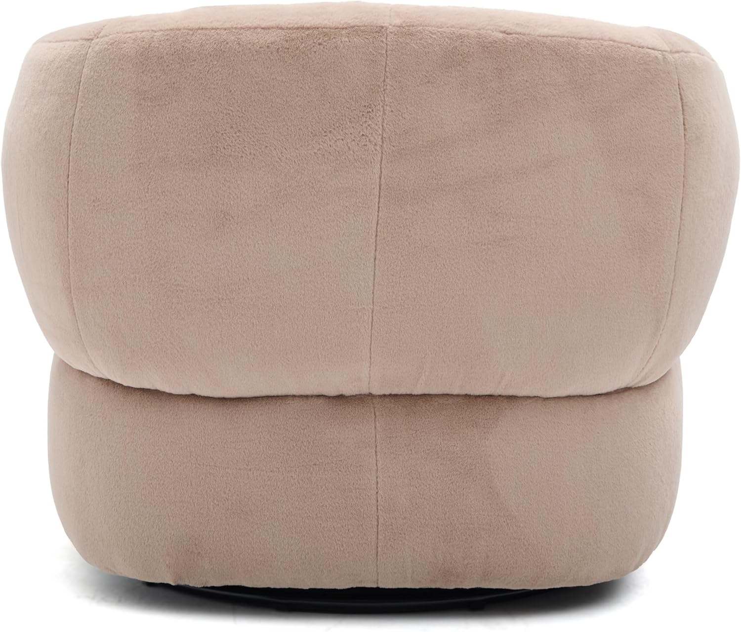 Christopher Knight Home Manie Plush Fabric 360° Swivel Accent Chair, Solid Wood Living Room Swivel Barrel Chair, Rotating Single Lounge Sofa, Comfy Reading Armchair, Beige/Camel