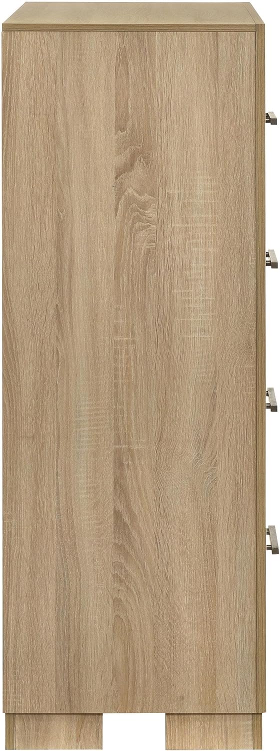 Coaster Home Furnishings - Arielle - Wood - 4-Drawer Chest with English Dovetail Joinery, Bar Pull Handles and Transitional Design - Bedroom - Light Oak - 223115