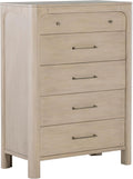 Coaster Home Furnishings - Solano - Wood - 5-Drawer Chest with Coastal Design, Rounded Edges, Bar Pull Handles and Hidden Compartment - Bedroom - Weathered Mango - 222525