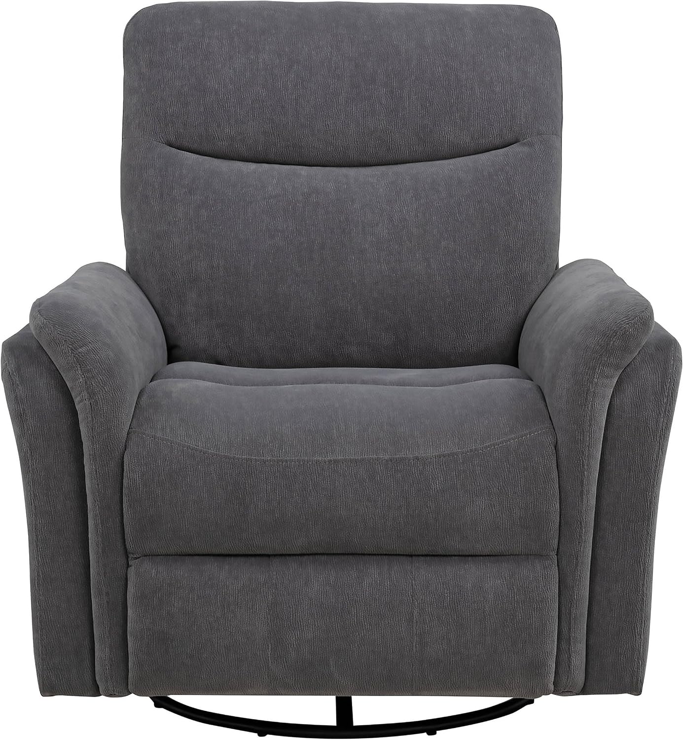 Coaster Home Furnishings - Adler - Upholstered Power Swivel Glider Recliner with Built-in Control Panel, Dual USB Ports, Foam Cushion and Transitional Style - Living Room - Charcoal Grey - 610443P