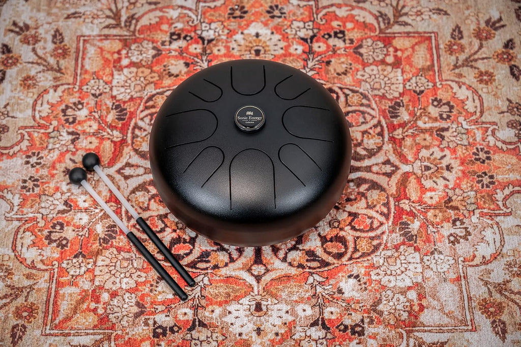 Meinl Sonic Energy Steel Tongue Drum 8 Notes 16' with Mallets, Bag — Sound Healing Instrument for Musical Education, Meditation, ASMR, Yoga