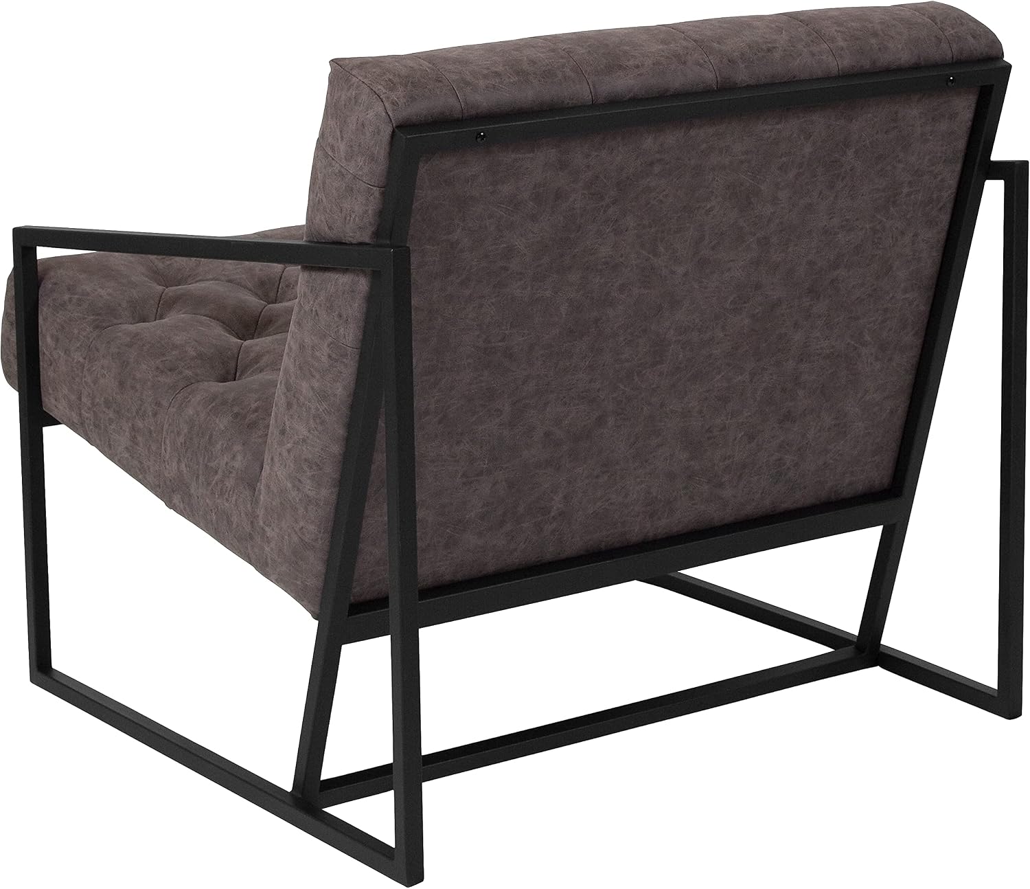Flash Furniture HERCULES Madison Series Retro Gray LeatherSoft Tufted Lounge Chair