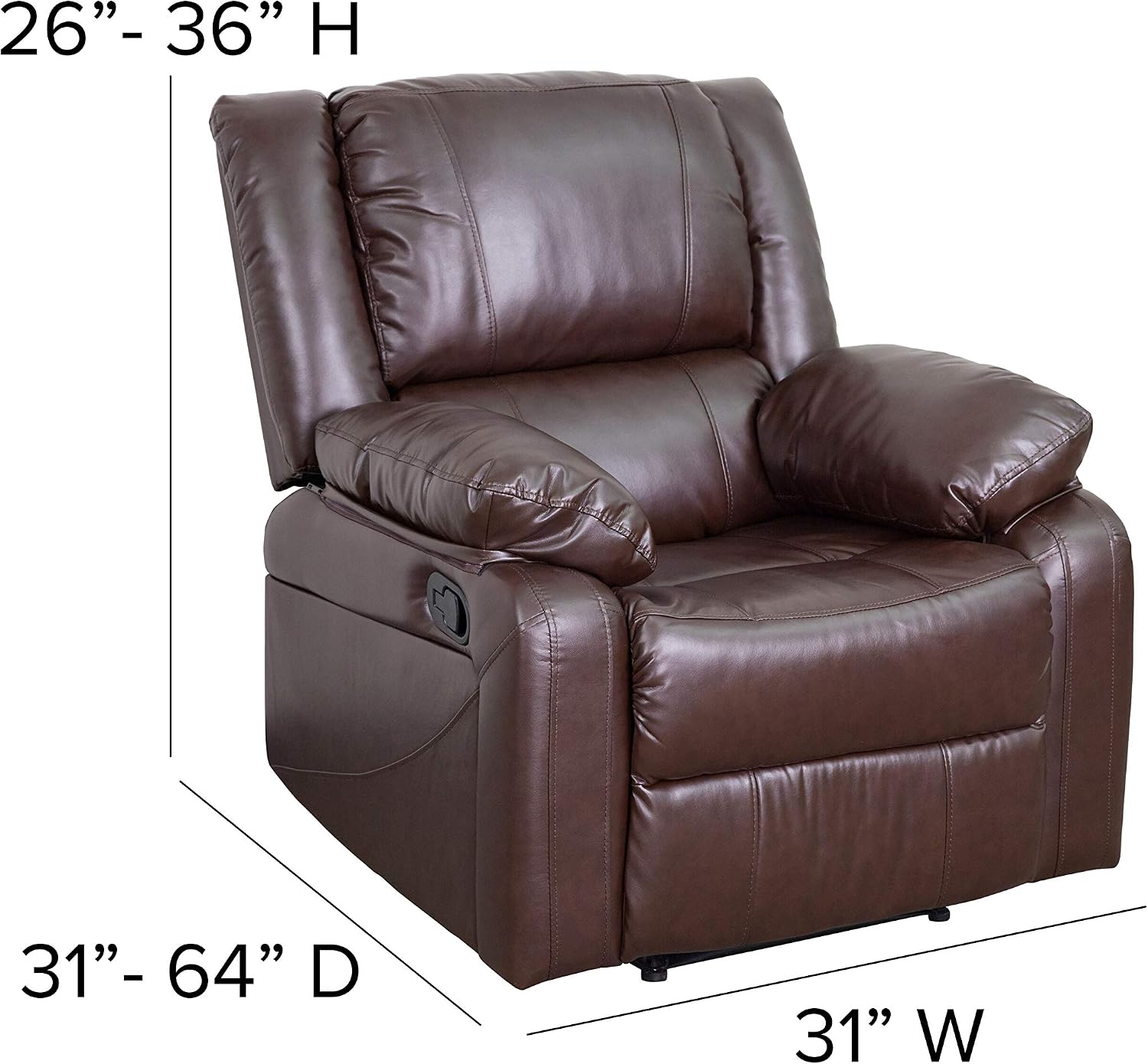 Flash Furniture Harmony Series Brown LeatherSoft Recliner