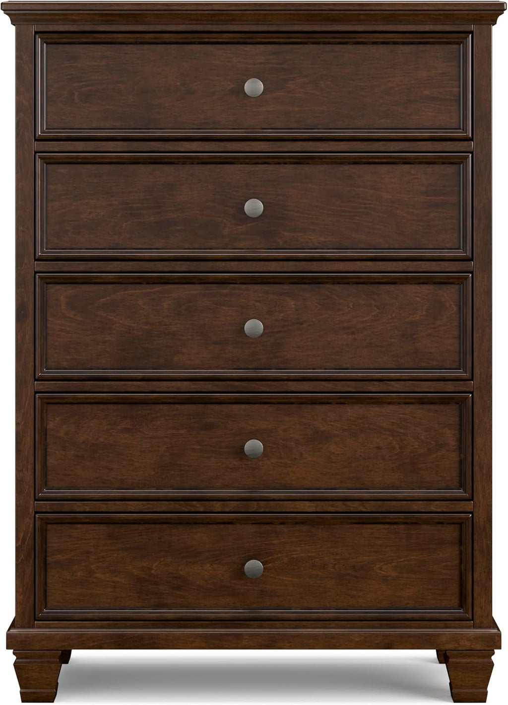 Signature Design by Ashley Danabrin Traditional 5 Drawer Chest for Bedroom, Dark Brown