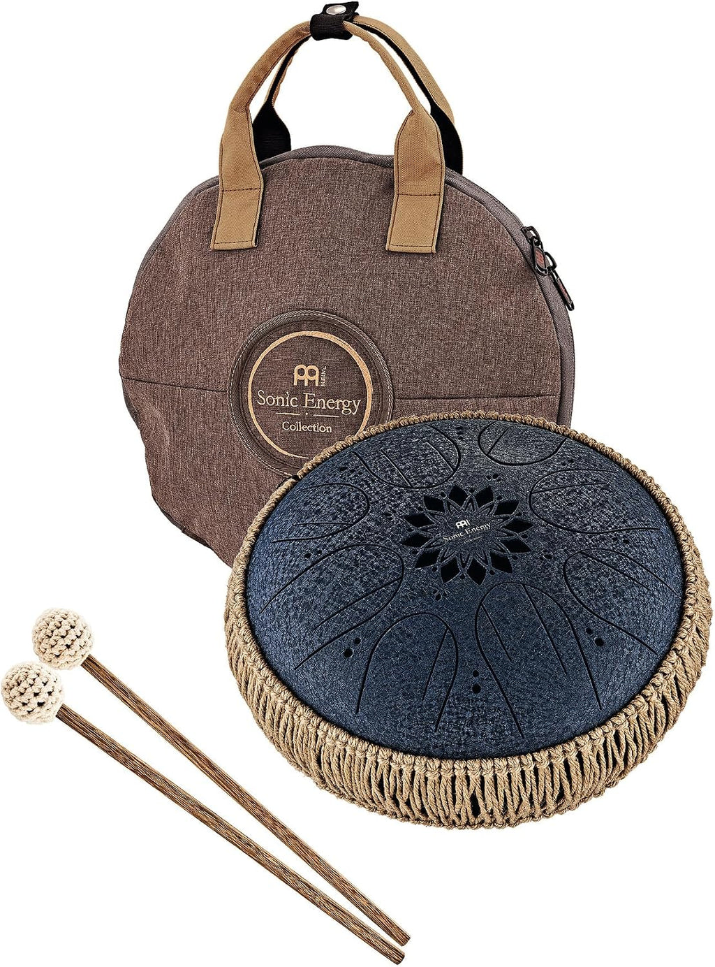 Meinl Sonic Energy Octave Steel Tongue Drum 8 Notes 10' with Mallets, Bag — Sound Healing Instrument for Musical Education, Meditation, ASMR, Yoga