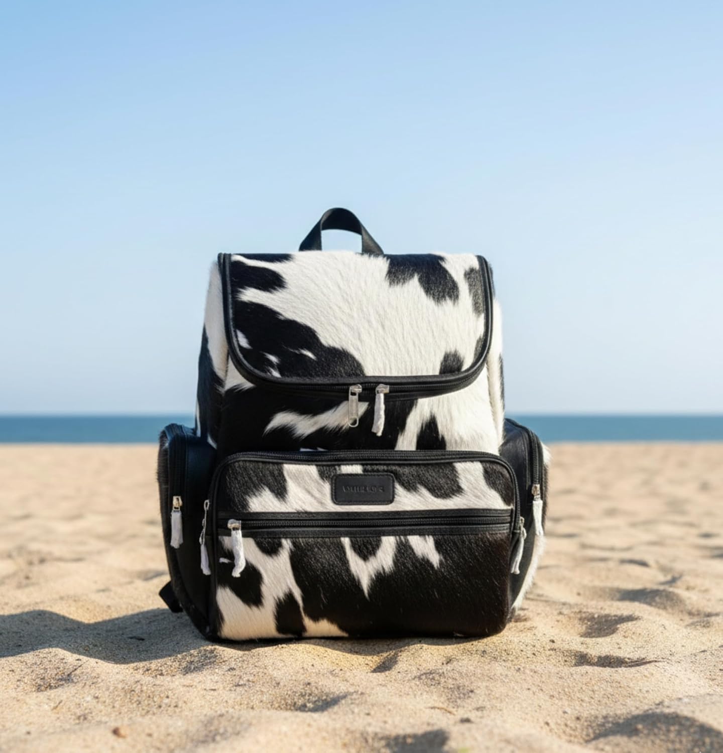 Leather Cowhide Backpack | Traveling Backpack Leather is for both Men and Women Special designed for, sports, Gym, black and white