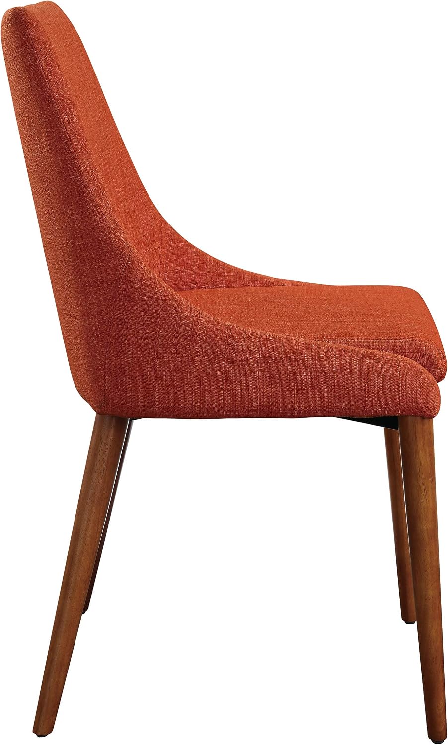 OSP Home Furnishings Palmer Mid-Century Modern Dining Accent Chair 2-Pack, Tangerine