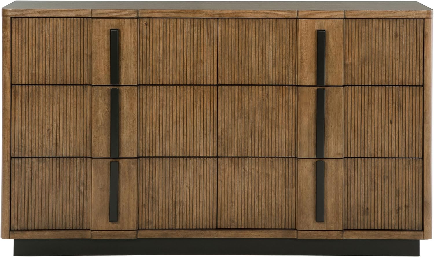 Coaster Home Furnishings - Terrace - Wood - 6-Drawer Dresser Cabinet with Transitional Style, Rectangular Structure, Brown-Toned Hardware, Felt-Lined Top Drawers - Ash Brown - 224903