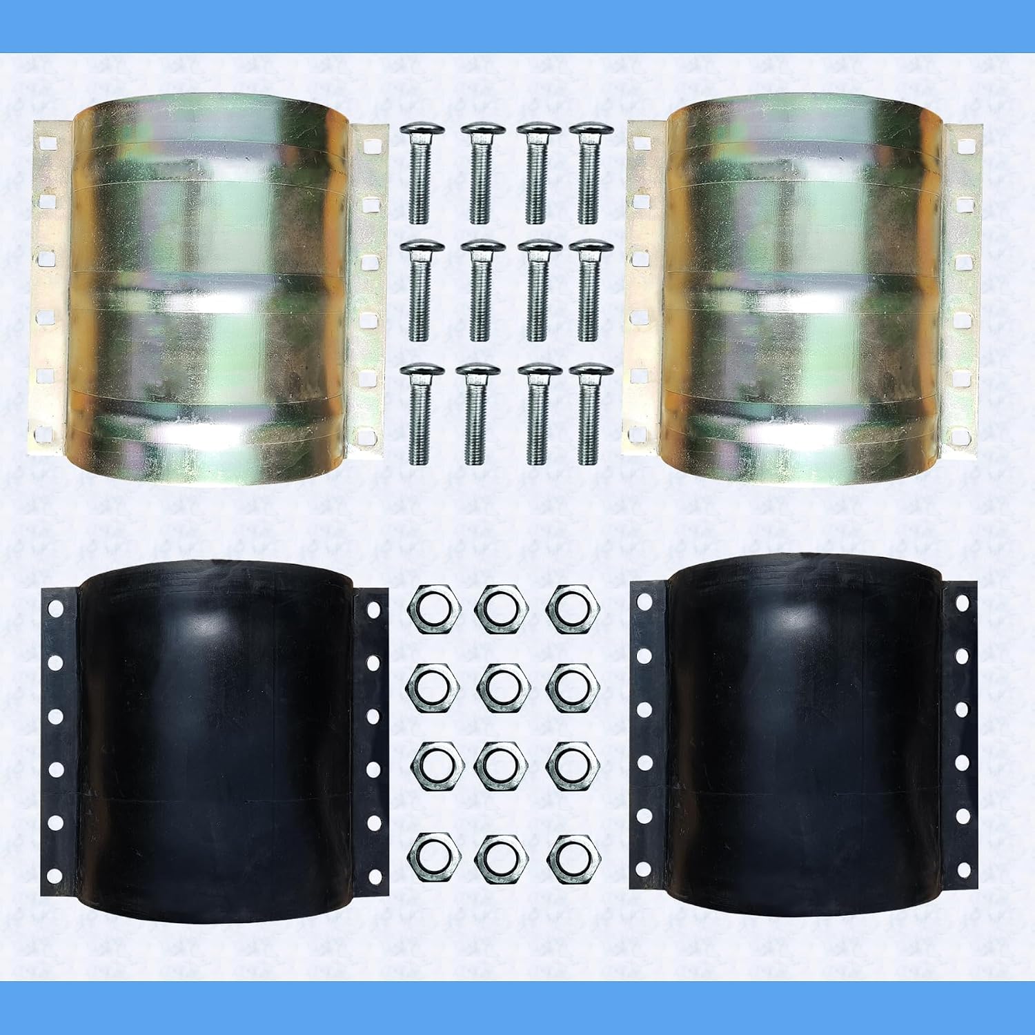 Water Pipe Repair Clamp for 8 inch Pipe(OD of The Applicable Pipe is 8.62 inch),Leak Sealer for Pipes and Plumbing,Length 11.6 inch,Suitable for PE/PPR Pipe,Steel Pipe,Iron Pipe