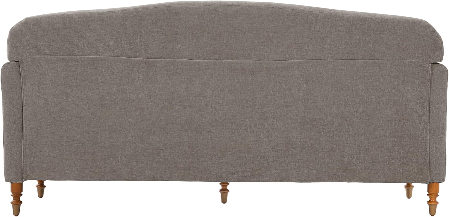 Christopher Knight Home Sola 77.5'' Modern Chenille Upholstered Loveseat Sofa with Rolled Armrest and Rubberwood Frame, 2-Seater Home Sofa Living Room, Comfy Couch for Hotel/Apartment, Brown