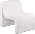 Coaster Home Furnishings - Drayton - Wood and Metal - Upholstered Armless Accent Chair with Sinuous Curves, Ribbed Detailing and Foam Padding - Living Room - Ivory - 907525