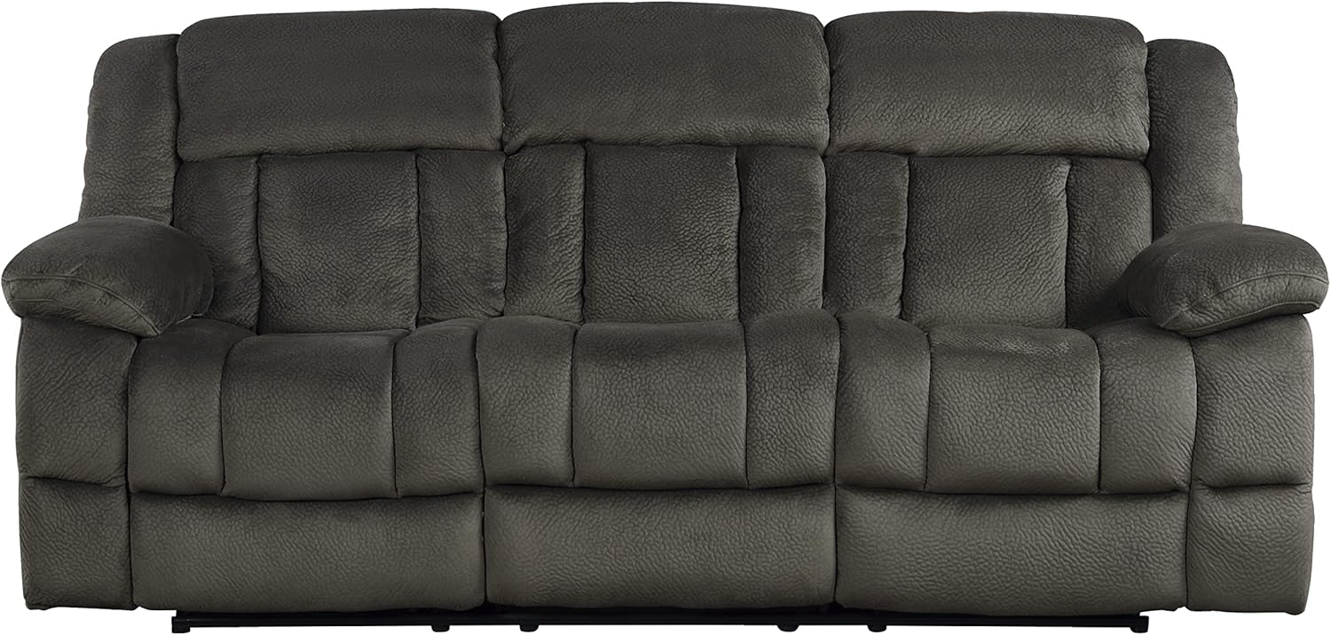 Lexicon Reclining Living Room Set, Manual Reclining Sofas, Couches for Living Room, Includes Reclining Sofa and Dual Glider Recliner Loveseat, 2-Piece Set, Chocolate