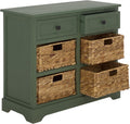 SAFAVIEH Furniture - Herman 2-Drawer Storage Unit - Dusty Green - Solid Wood - Classic Storage Design - Ideal for Living Room, Entryway, Home Office, 29'W x 13'D x 27.5'H - Fully Assembled (AMH5702L)