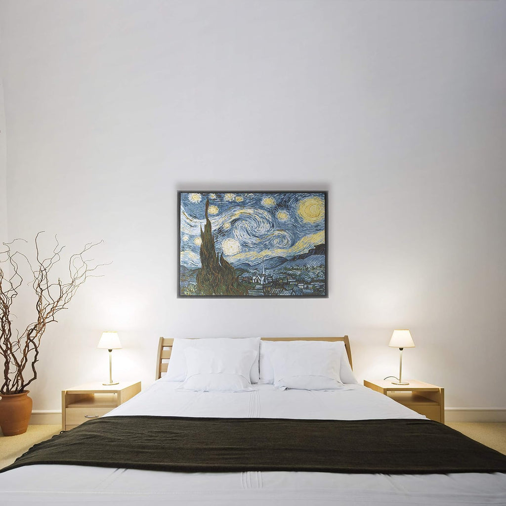 Starry Night by Vincent van Gogh | Woven Tapestry Wall Art Hanging | Post-Impressionist Masterpiece of Saint-Remy-de-Provence Abstract Landscape | 100% Cotton USA Size 53x40