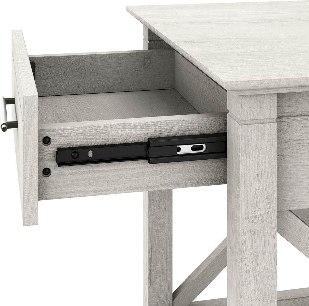 Bush Home Key West Coffee Table with Set of 2 End Tables in Linen White Oak