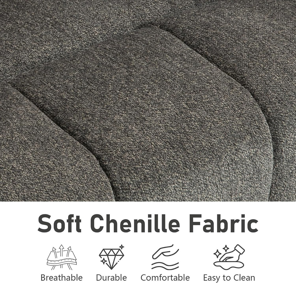 Oversized Power Recliner Chair for Big and Tall 400 LBS, 25.5' Extra Wide Electric Lift Chair with Heat and Massage, Dual Motor 180° Lay Flat Recliner Living Room Sofa, Chenille Big Lift Chair