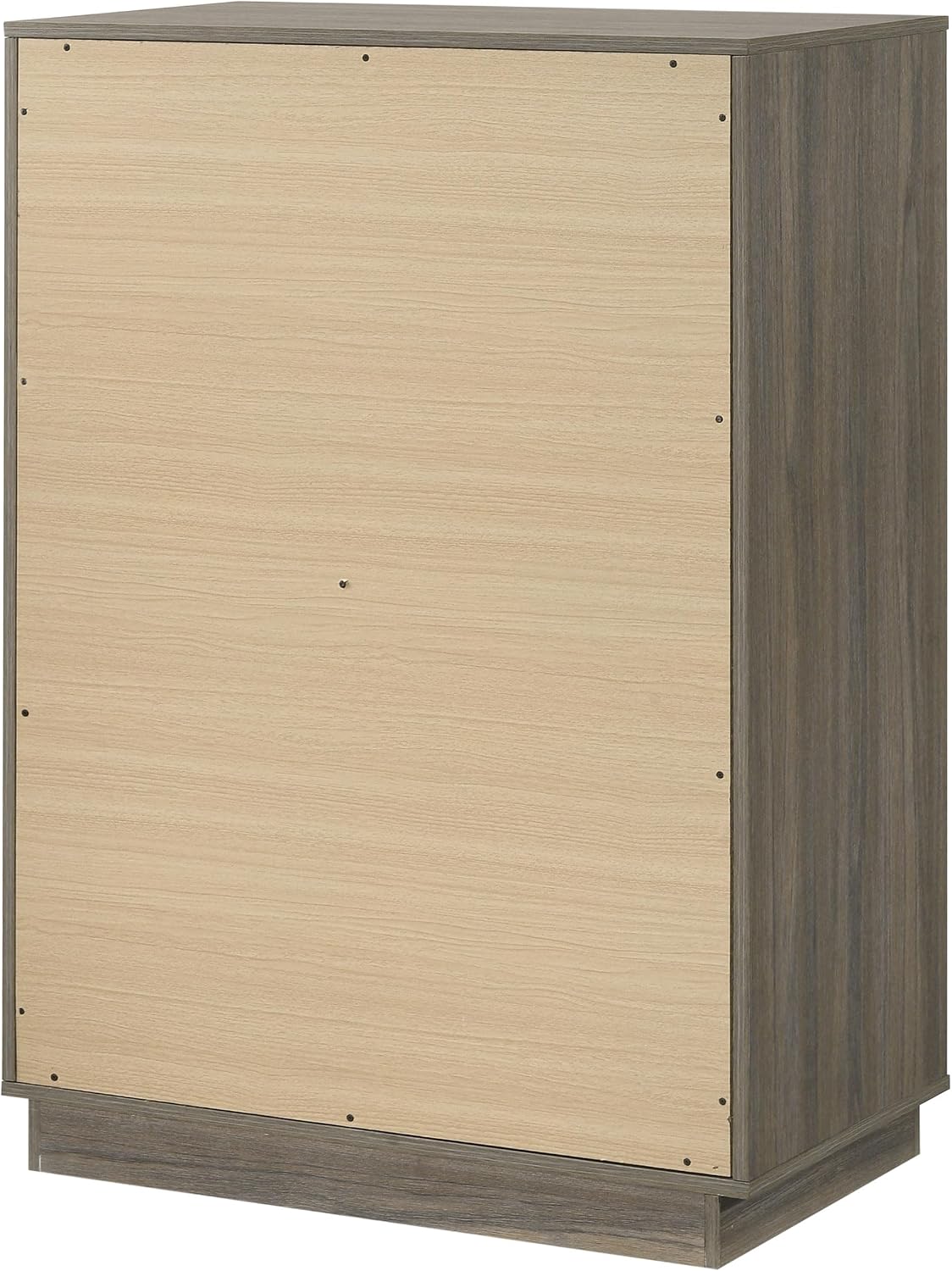 Coaster Home Furnishings - Fenwick - Melamine - 4-Drawer Chest with Antique Nickel Handles, Metal Extension Glides and Floating Base - Contemporary - Bedroom - Grey Oak - 224985