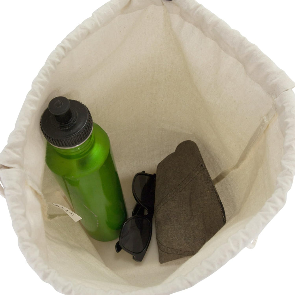 DALIX Cotton Drawstring Backpack Laundry Bags Bulk 50 Pack Mens Womens Natural