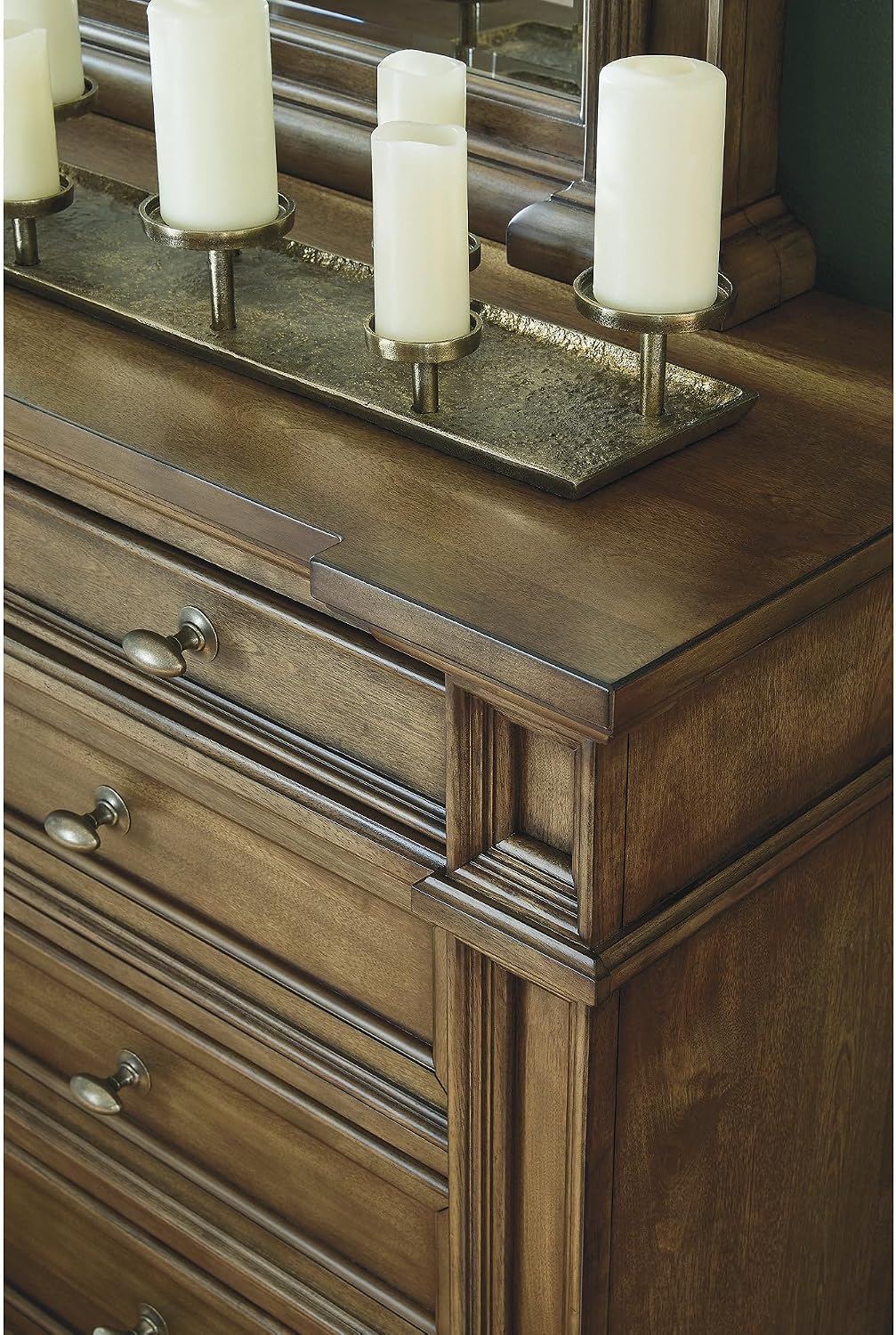 Signature Design by Ashley Thoridan Traditional 9-Drawer Dresser with Safety Stop and Anti -Tipping, Dark Brown