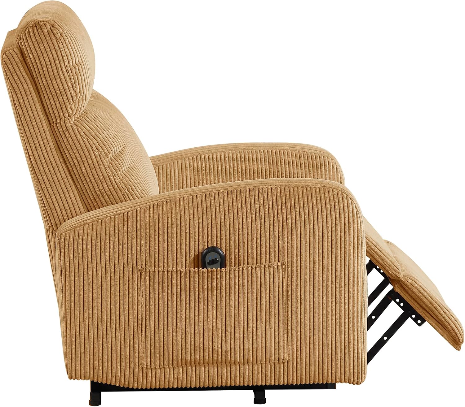 Lexicon Power Lift Recliner Chair for Elderly with Remote Control, Gentle Lift Motion, Side Pocket Armrest, Corduroy Upholstered Electric Recliner for Living Room/Bedroom, Easy Assembly, Yellow
