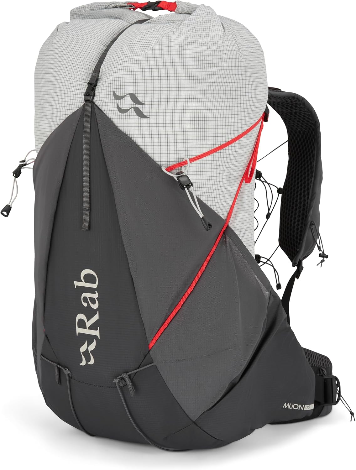 Rab Muon Hiking Pack - Lightweight Durable Backpack for Hiking, Trekking, & Backpacking - Pewter/Graphene - 40-Liter (Back Length - Medium)