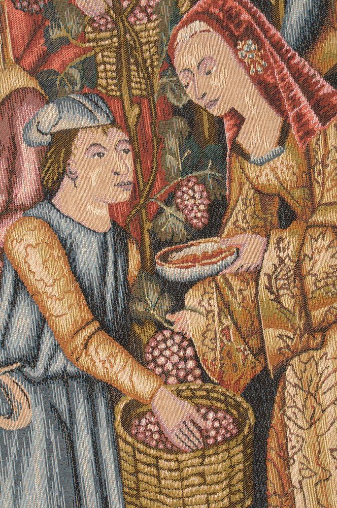 C Charlotte Home Furnishings Inc. Vendanges French Tapestry Wall Hanging 58 X 41 Inch Viscose Cotton And Polyester Blend Wall Art Woven In France Perfect For Home Decor And Wall Decor