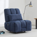 Watson & Whitely Oversized Power Recliner Chair for Adults, Swivel Rocker Recliner Chair with Lumbar Support, Ultra-Comfy Glider Recliner for Living Room Theater Seating Single Sofa, Navy