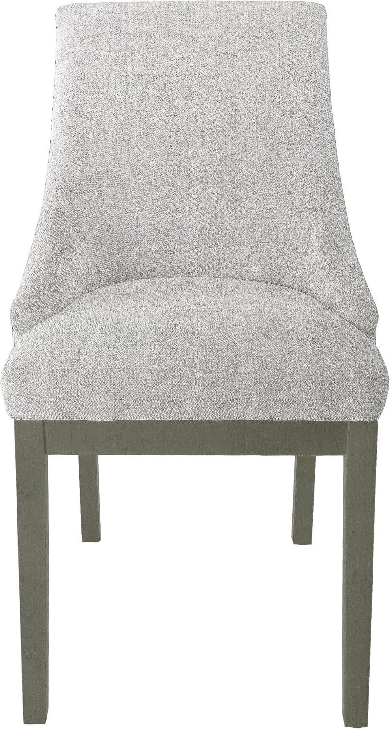 HomePop Home Decor | Upholstered Anywhere Dining Chair | Accent Chairs for Living Room & Bedroom | Decorative Home Furniture - Neutral Textured Solid (Single Pack)