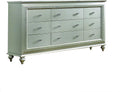 Acme Kaitlyn Rectangular Wood 9-Drawer Dresser with in Champagne White
