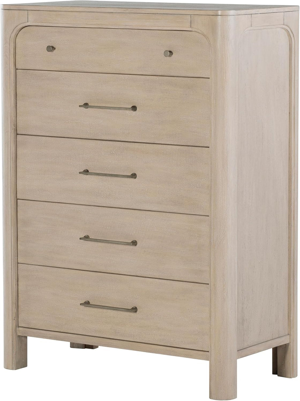 Coaster Home Furnishings - Solano - Wood - 5-Drawer Chest with Coastal Design, Rounded Edges, Bar Pull Handles and Hidden Compartment - Bedroom - Weathered Mango - 222525