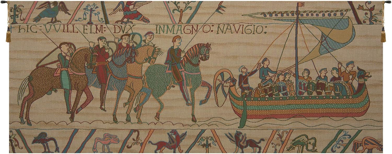 Charlotte Home Furnishings Inc. William Embarks Without Border French Tapestry Wall Hanging 20 X 48 Inch Viscose Cotton And Polyester Blend Wall Art Perfect For Home Decor And Wall Decor