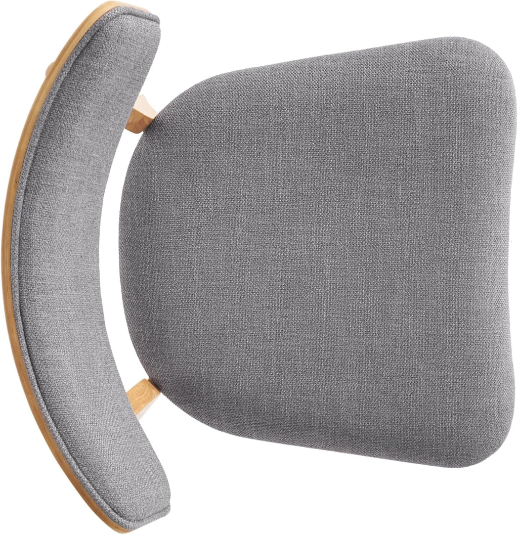 Christopher Knight Home Wrene Mid-Century Dining Chairs Set of 4, Upholstered Dining Room Chairs, Comfy Seating Kitchen Side Chair Set, Armless Accent Chair Set for Home Office, Dark Gray+Oak