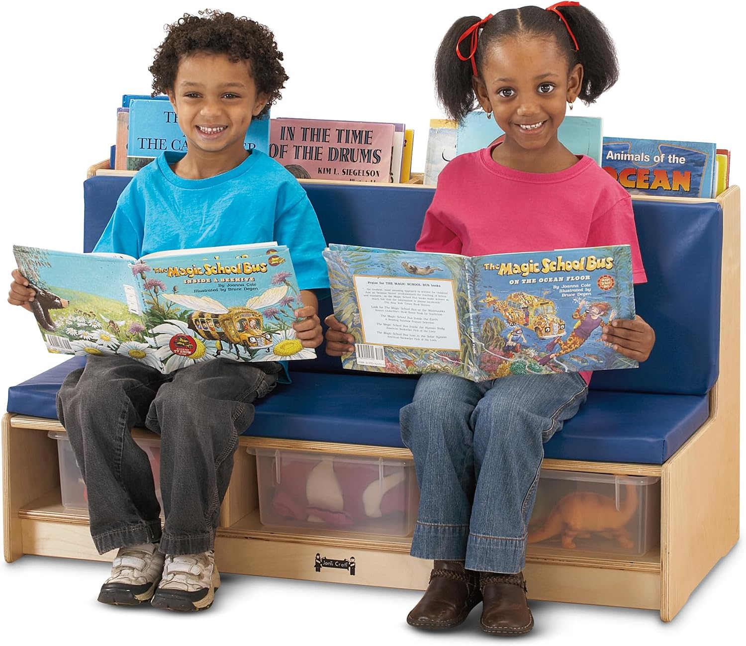Jonti-Craft 37480JC Literacy Couch, Red