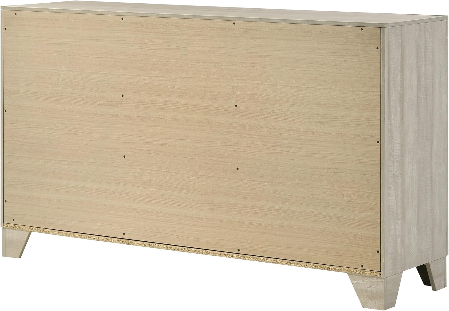 Coaster Home Furnishings - Trenton - Engineered Wood - 6-Drawer Bedroom Dresser with Contemporary Style, Nickel Handles, English Dovetail Joinery - Bedroom - Rustic Cream - 225063