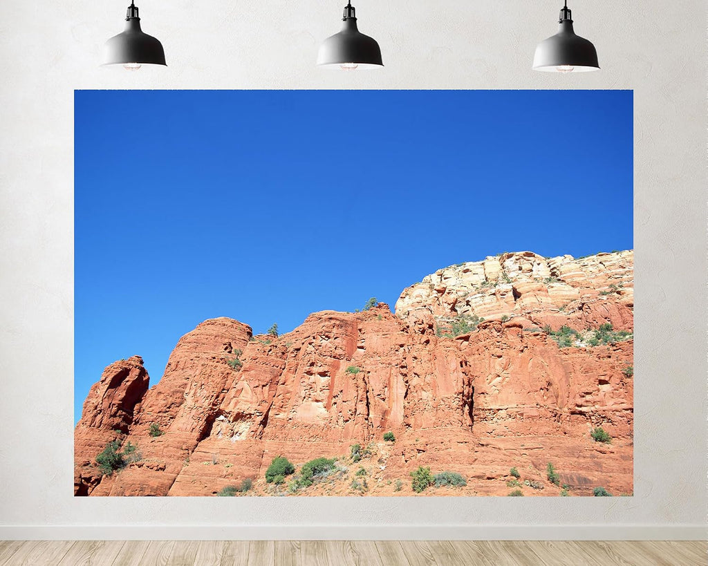 Trykid 20x10ft Red Rock Canyon Backdrop Desert Landscape Blue Sky Wild West Photography Background Product Video Recording Hiking Camping Party Decoration Tapestry Prop Fabric