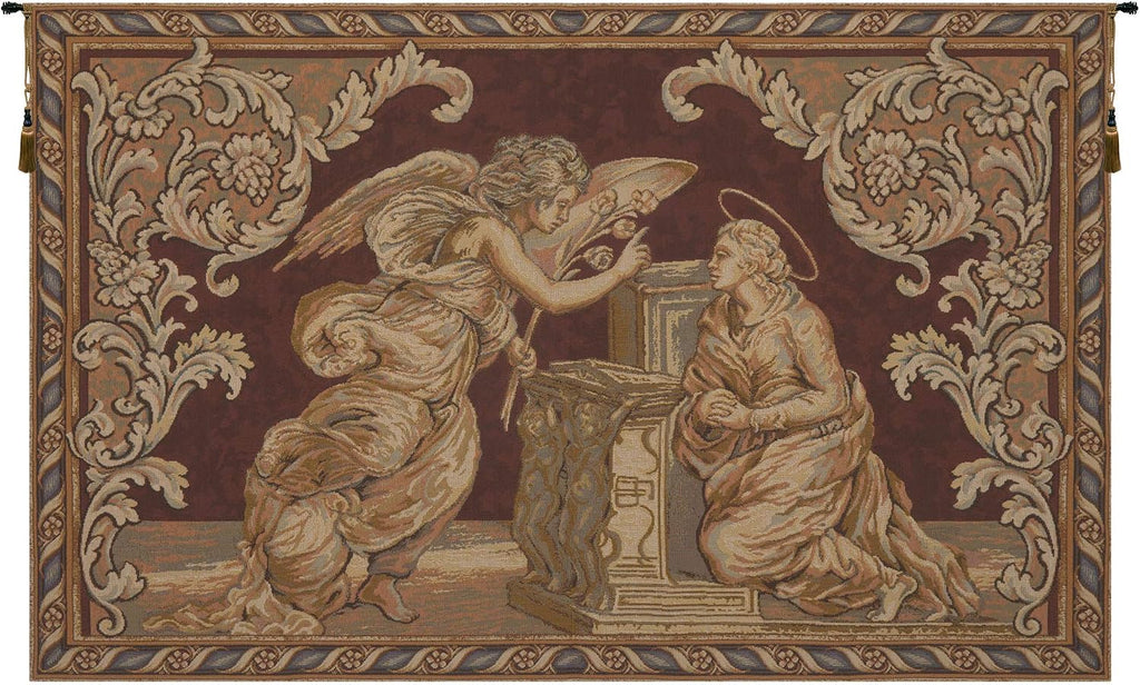 C Charlotte Home Furnishings Inc Annunciation Tapestry Wall Hanging | Viscose Cotton and Polyester Blend Wall Art | 24 x 42 Inch | Home Decor Accents | Inspired by Alberto Passini