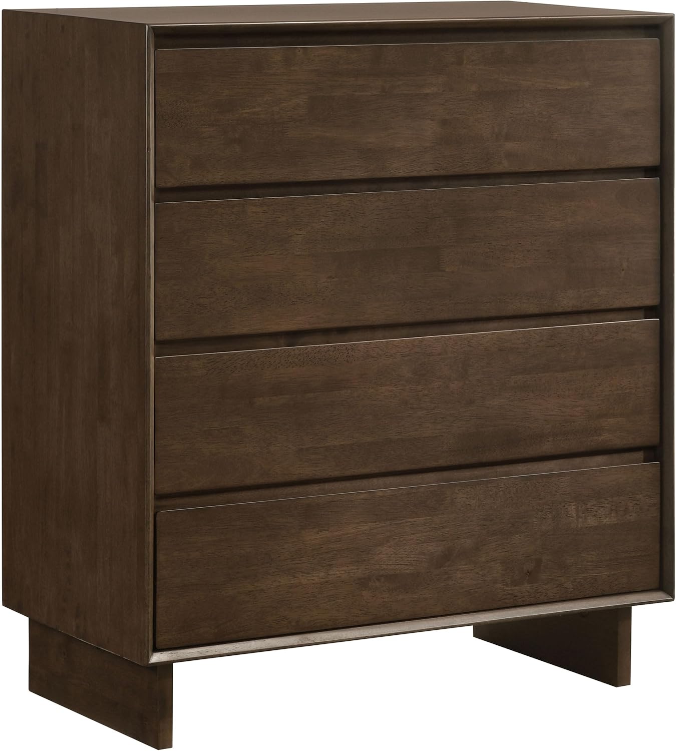 Coaster Home Furnishings - Glenwood - Wood - 4-Drawer Chest of Drawers with Mitered Trim, Felt-Lined Top and Fingertip Pulls - Transitional - Bedroom - Warm Brown - 225015