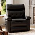 GarveeHome Recliner Chair - PU Leather Recliner for Adults, Manual Lazy Recliner Chair with Overstuffed Comfort Arm and Back for Living Room, Bedroom