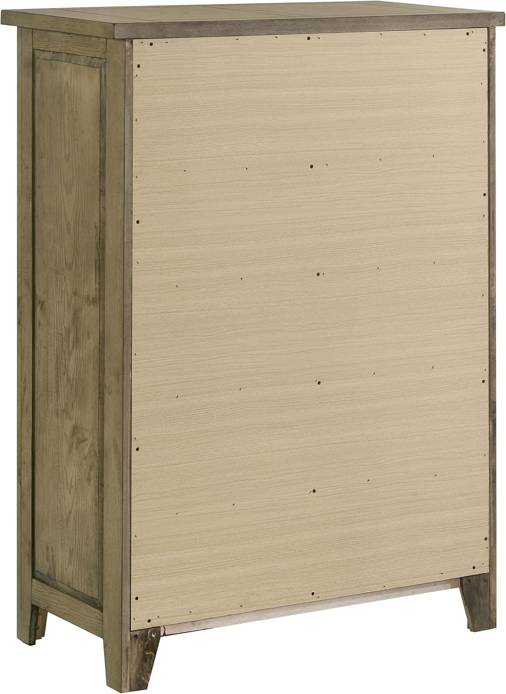 Coaster Home Furnishings - Hazlewood - Wood - 5-Drawer Chest with Bar Pull Handles, Full Extension Glides, Rustic Style and Tip-Over Restraint - Bedroom - Vineyard Oak - 207535