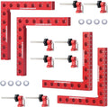 Corner Clamps for Woodworking Drzewkoware 90 Degree Square Clamps 4 Pack 5.5'x 5.5'Aluminum L Type Positioning Clamping Squares Carpenter Tools