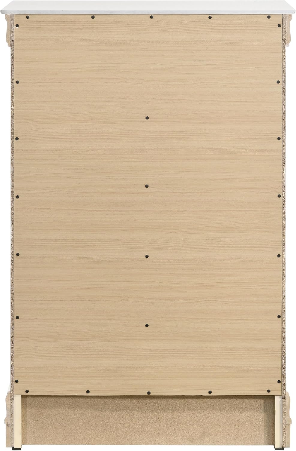 Coaster Home Furnishings - Louis Philippe - Wood - 5-Drawer Chest with Bail Handles, Molded Trim and Bracket Feet - Traditional - Bedroom - White - 202445