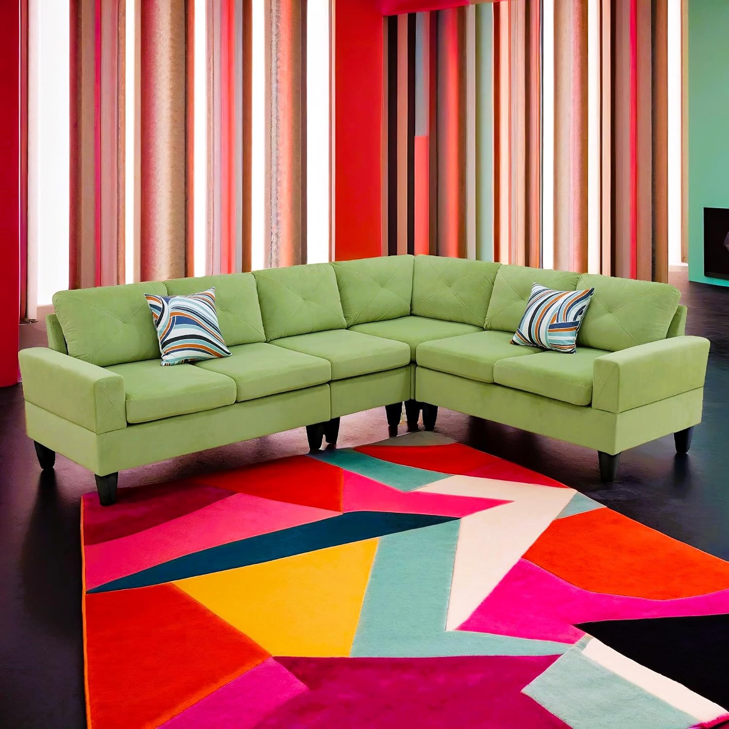 Max Sectional Sofa Set for Living Room, Apartment, Guest Room, playroom and Office