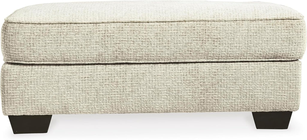 Signature Design by Ashley Monaghan Classic Upholstered Ottoman, Beige