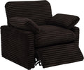 Coaster Home Furnishings - Collins - Wood and Fabric - Power Recliner with Horizontal Tufted Detail, Padded Arms, and Reversible Cushions - Living Room - Chocolate Brown - 610353P